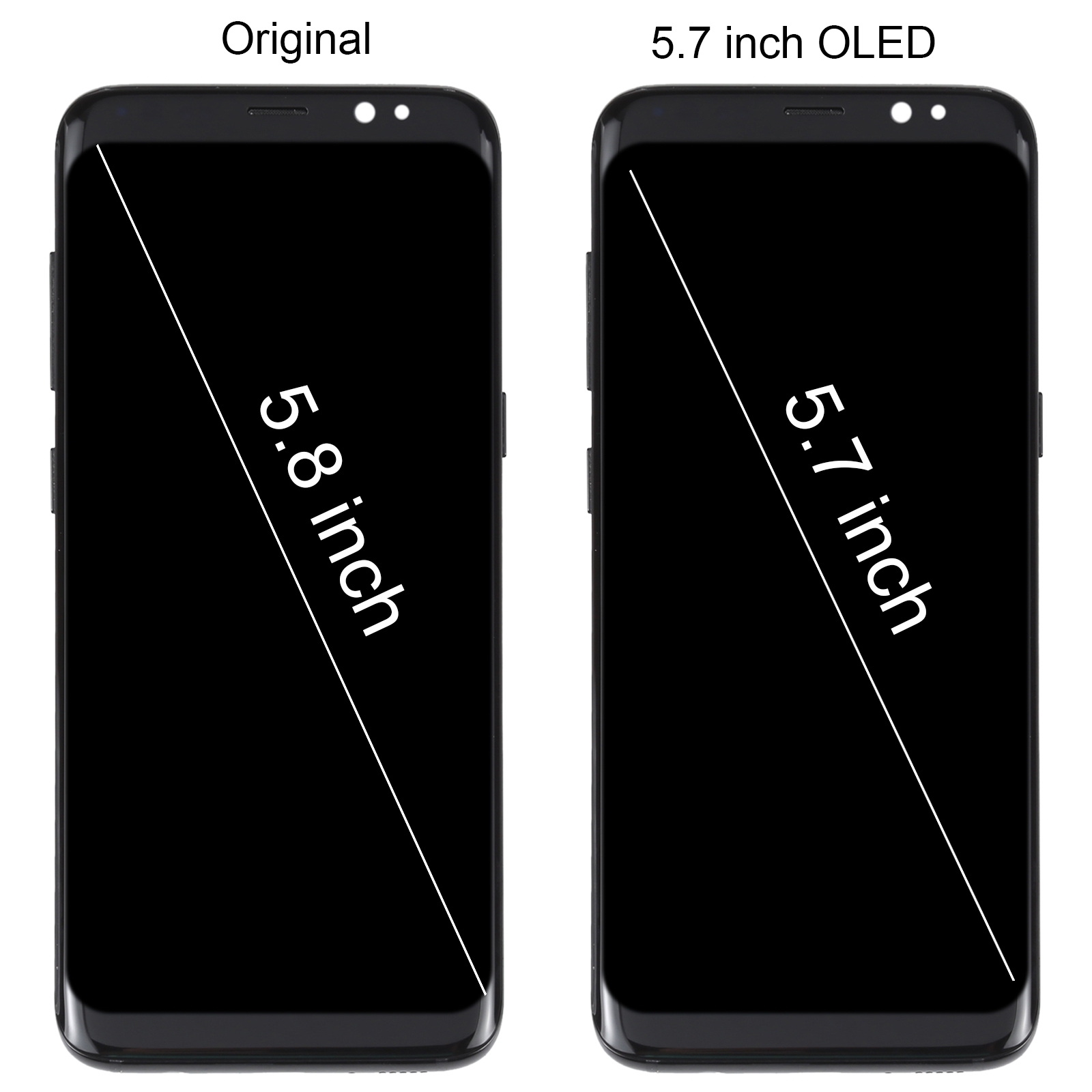 5.7 inch OLED LCD Screen For Samsung Galaxy S8 SM-G950 Digitizer Full Assembly with Frame_voghion.com