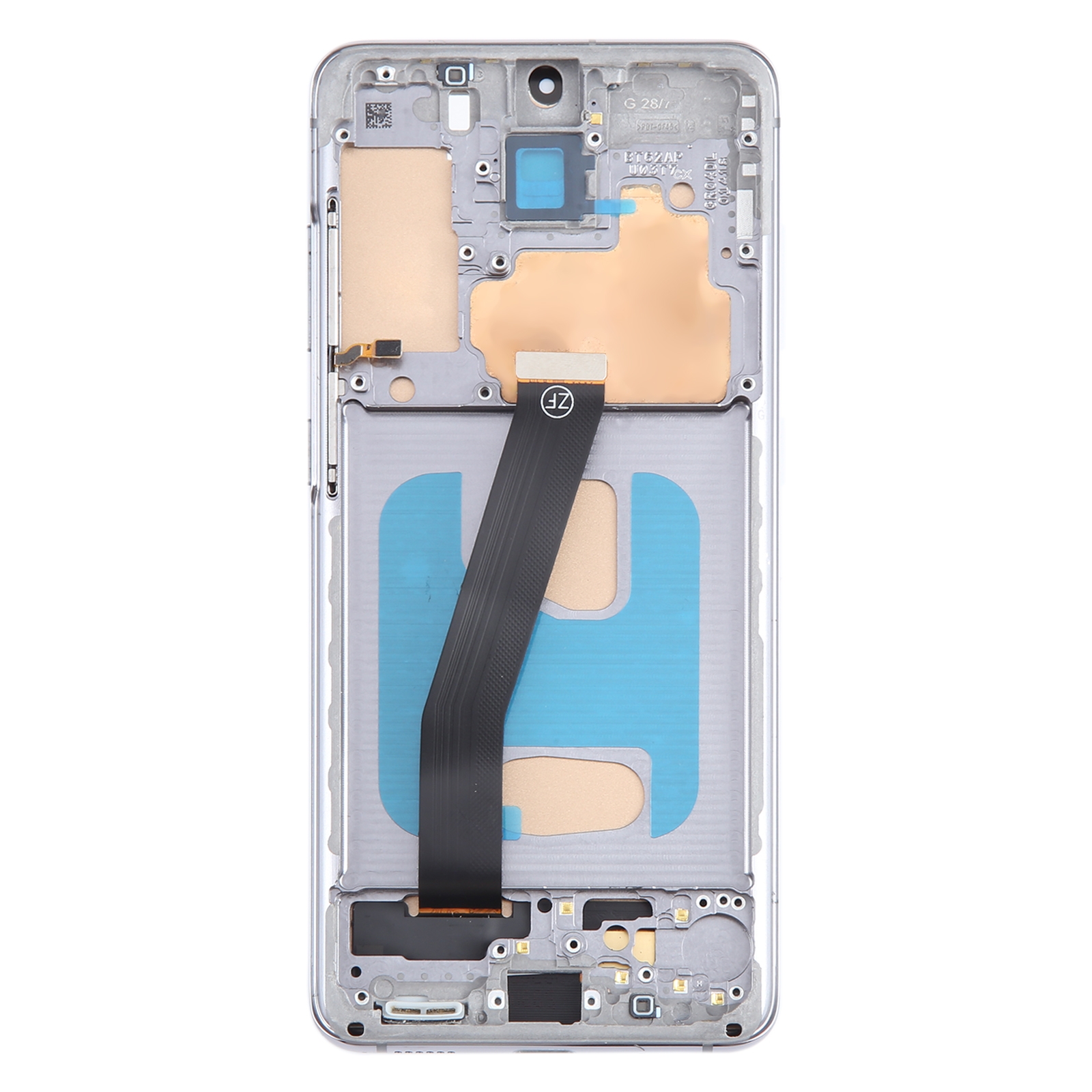 TFT LCD Kijelző Samsung Galaxy S20 SM-G980 készülékhez, Teljes Szerkezet Kerettel, Ujjlenyomat Felismerést Nem Támogat (Szürke)_voghion.com