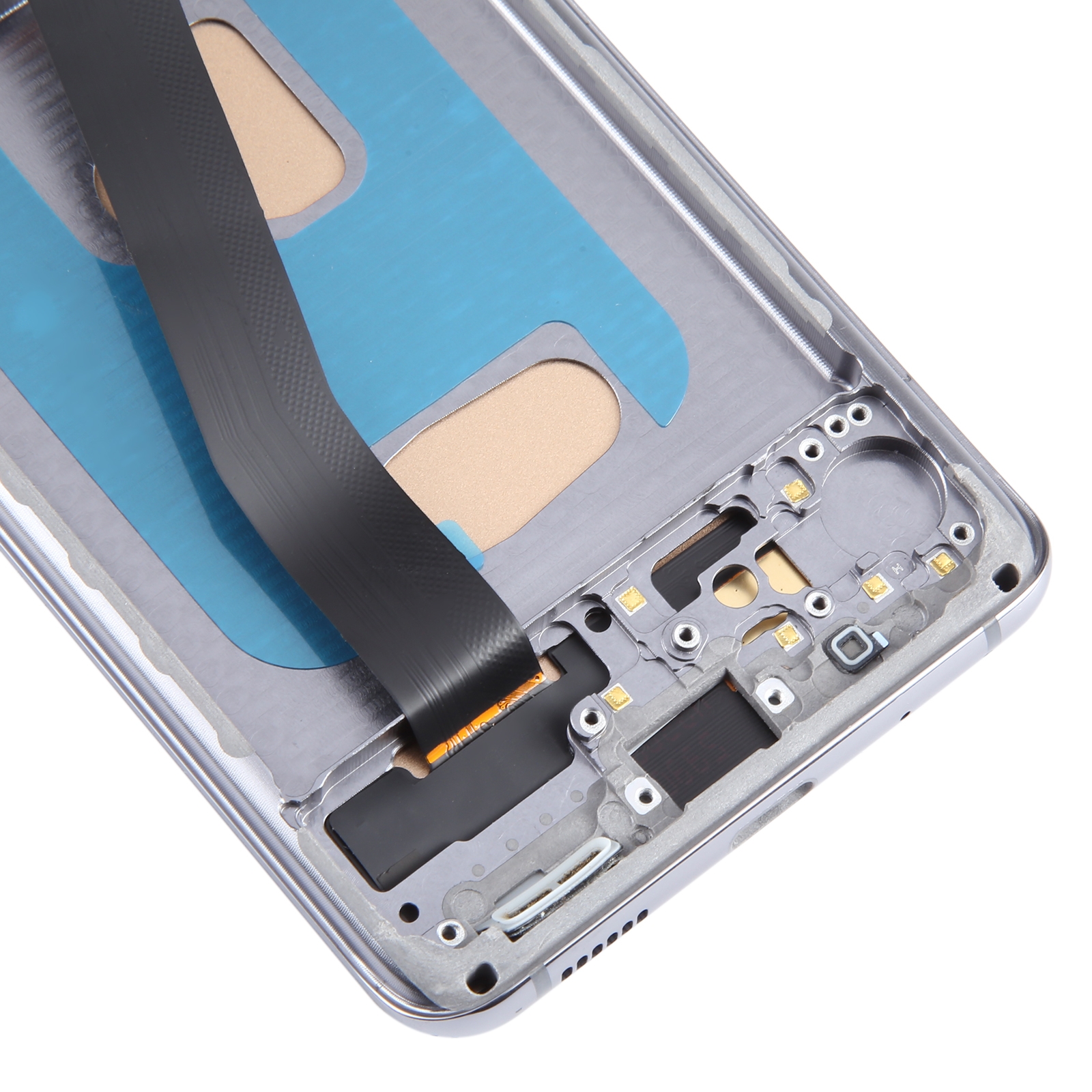 TFT LCD Kijelző Samsung Galaxy S20 SM-G980 készülékhez, Teljes Szerkezet Kerettel, Ujjlenyomat Felismerést Nem Támogat (Szürke)_voghion.com
