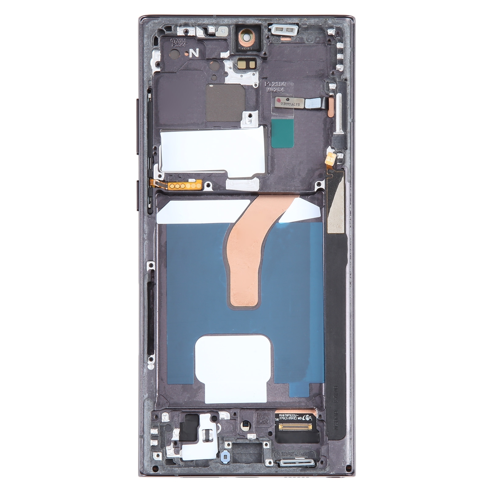 Samsung Galaxy S22 Ultra 5G SM-S908U US Edition 6,78 collu OLED LCD ekrāna digitalizatoram, pilns komplekts ar rāmi (melns)_voghion.com