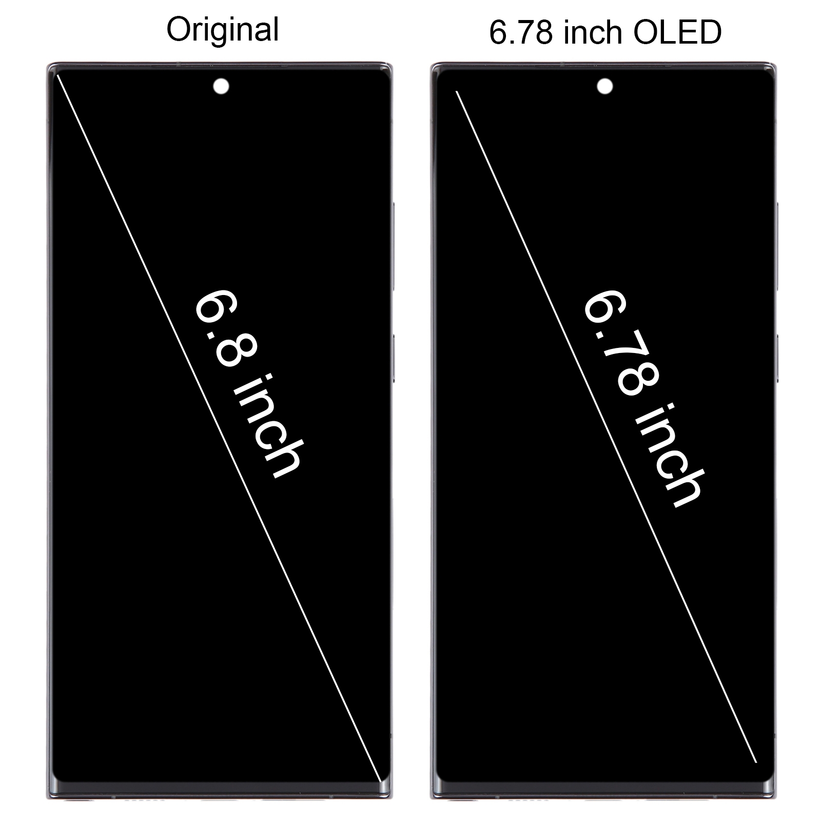 Ecran LCD OLED digitizor complet, asamblare, pentru Samsung Galaxy S23 Ultra 5G SM-S918U ediție SUA, 6,78 inch, cu ramă (negru)_voghion.com