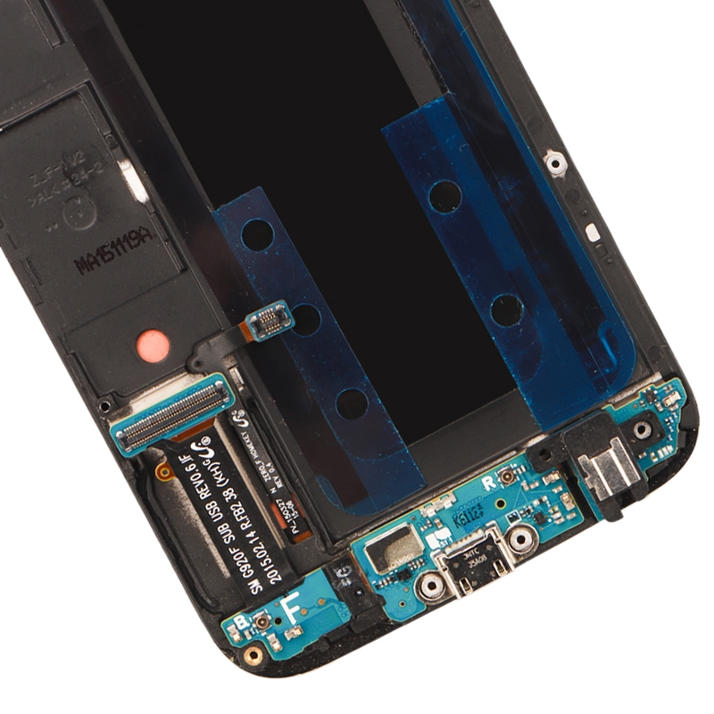 Original Super AMOLED LCD-skærm til Samsung Galaxy S6 SM-G920F Digitizer Fuld samling med ramme (blå)_voghion.com