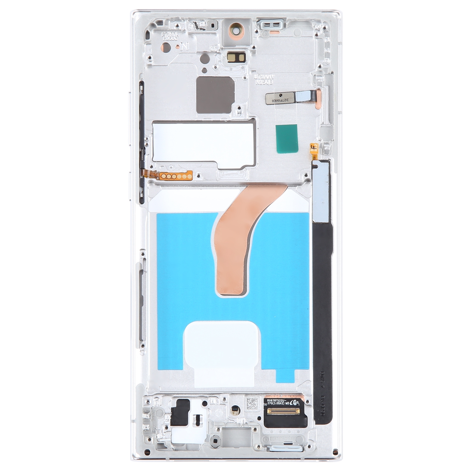 Für Samsung Galaxy S22 Ultra 5G SM-S908B EU Edition 6,78 Zoll OLED-LCD-Bildschirm Digitizer Komplettbaugruppe mit Rahmen (Silber)_voghion.com