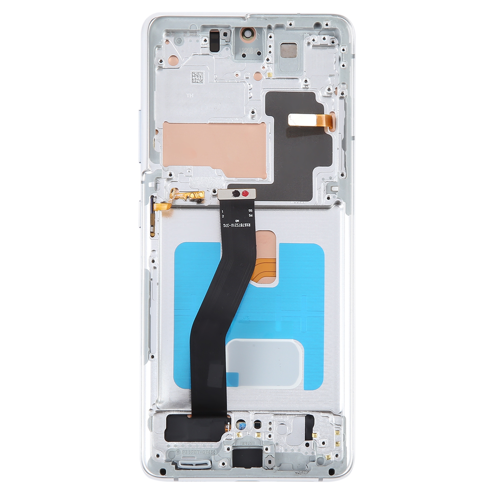 OLED-LCD-Bildschirm für Samsung Galaxy S21 Ultra 5G SM-G998B, Digitizer-Vollmontage mit Rahmen, Displaygröße: 6,78 Zoll (Silber)_voghion.com