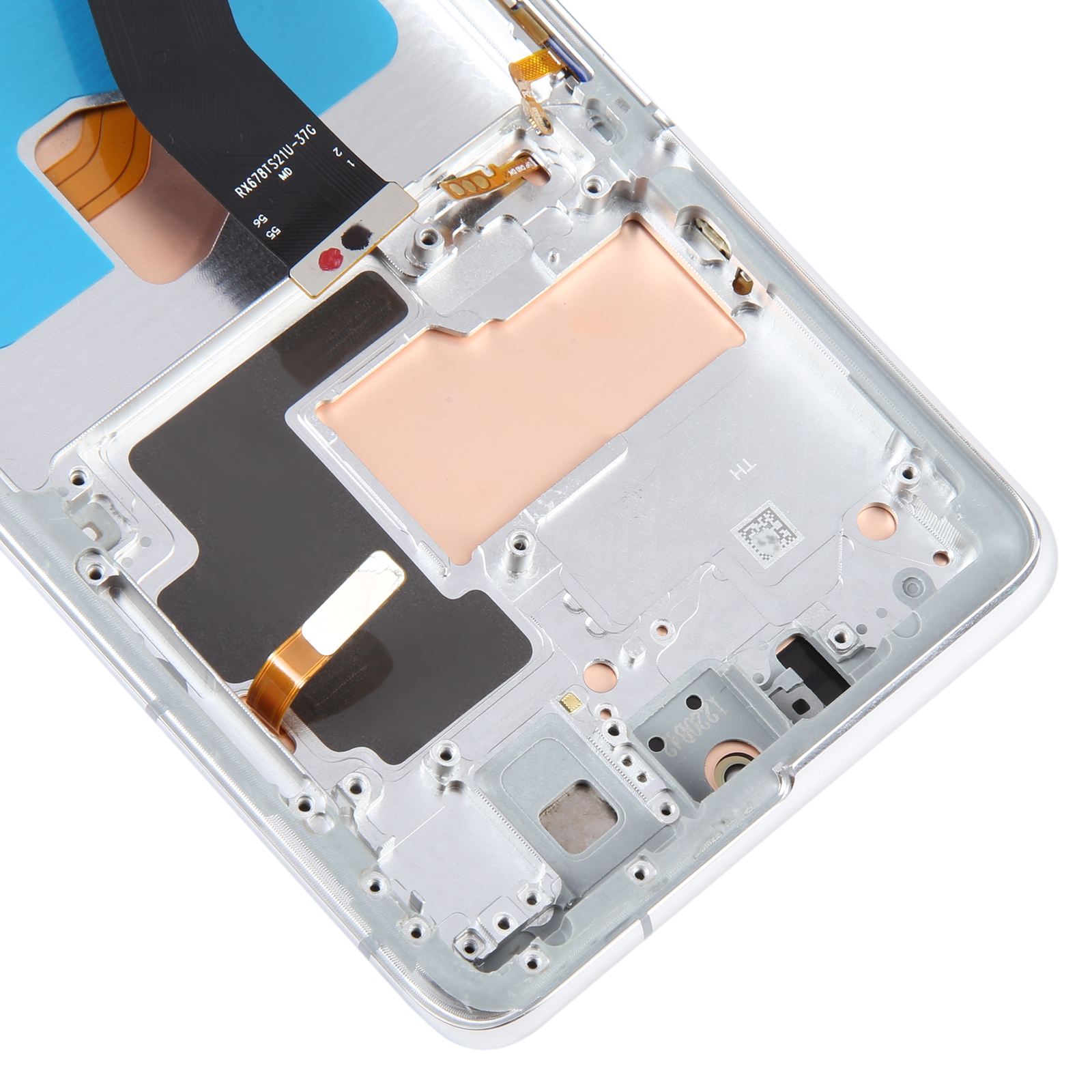 OLED-LCD-Bildschirm für Samsung Galaxy S21 Ultra 5G SM-G998B, Digitizer-Vollmontage mit Rahmen, Displaygröße: 6,78 Zoll (Silber)_voghion.com