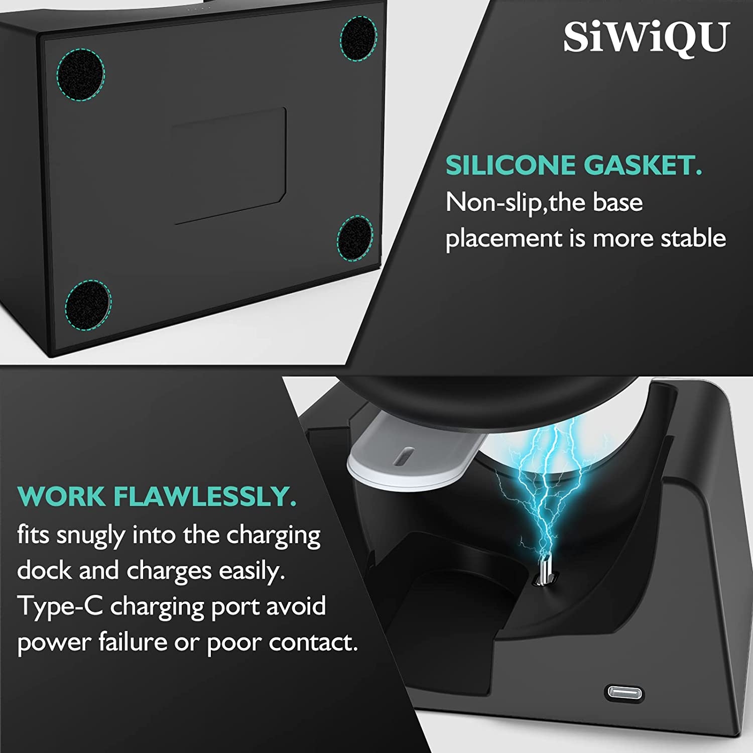 Per Oculus Quest 2 VR Supporto di ricarica VR Accessori Host Supporto di archiviazione Supporto di ricarica_voghion.com