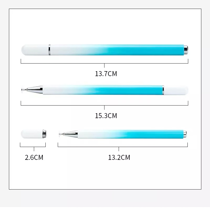 AT-28 Macarone Color Passive Capacitive Pen Mobile Phone Touch Screen Stylus with 1 Pen Head(White)_voghion.com