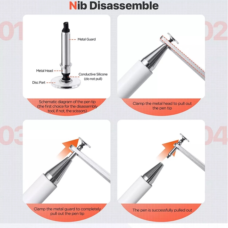 AT-29 High Accuracy Single Use Magnetic Suction Passive Capacitive Pen Mobile Phone Touch Stylus(White)_voghion.com