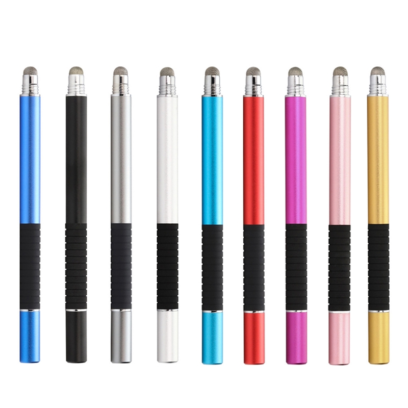 AT-31 Conductive Cloth Head + Precision Sucker Capacitive Pen Head 2-in-1 Handwriting Stylus with 2 Pen Head(Rose Red)_voghion.com