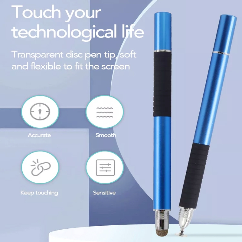AT-31 Conductive Cloth Head + Precision Sucker Capacitive Pen Head 2-in-1 Handwriting Stylus with 2 Pen Head(Rose Red)_voghion.com