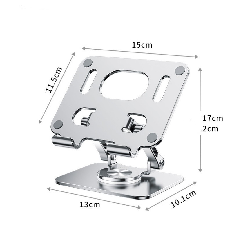 2026 Folding Adjustable Height Ergonomic 360 Rotation CNC Aluminum Desk Laptop Stand_voghion.com