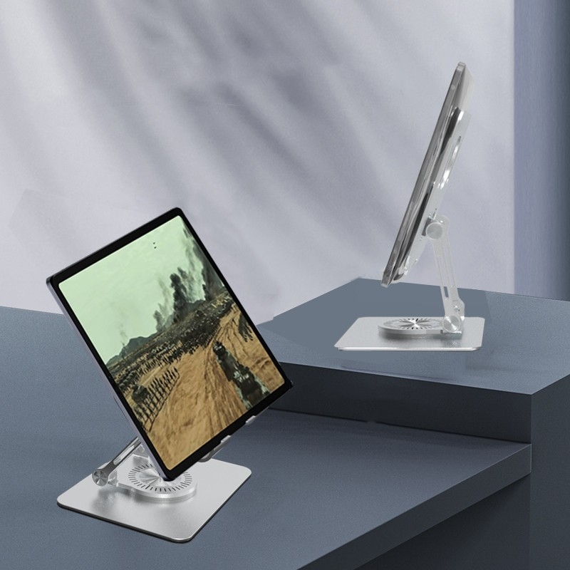 2026 Folding Adjustable Height Ergonomic 360 Rotation CNC Aluminum Desk Laptop Stand_voghion.com