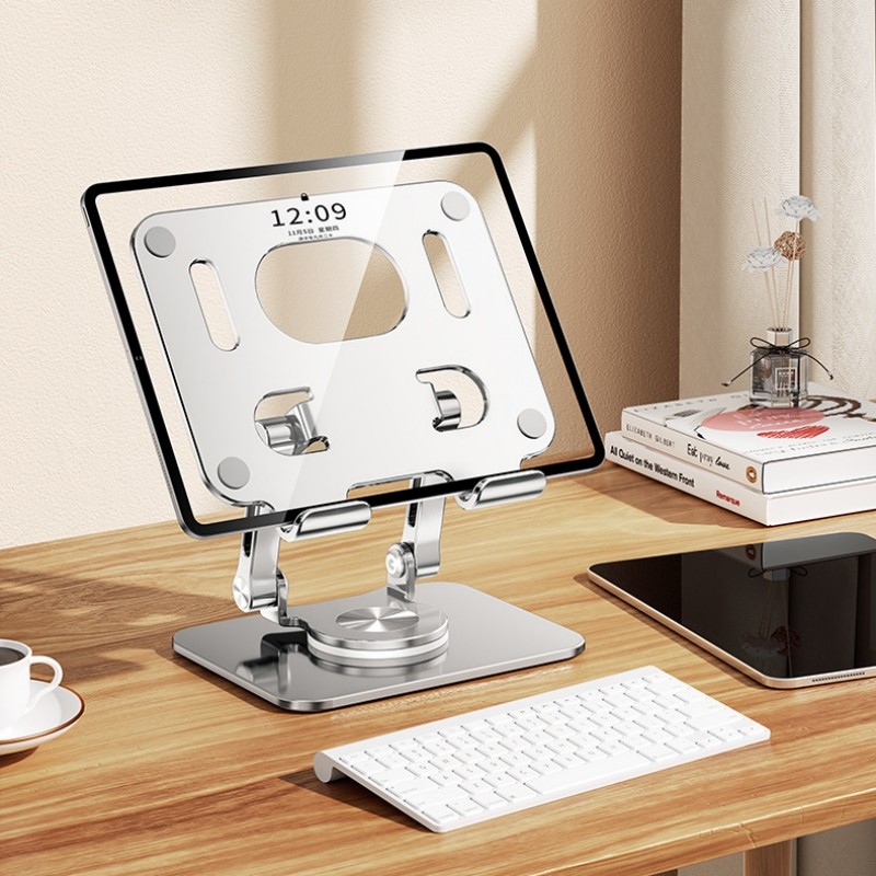 2026 Folding Adjustable Height Ergonomic 360 Rotation CNC Aluminum Desk Laptop Stand_voghion.com