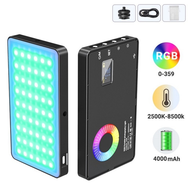Lampă de fotografie M1SE RGB cu 12 efecte, ecran TFT de 0,96 inci, lumină de umplere de buzunar_voghion.com