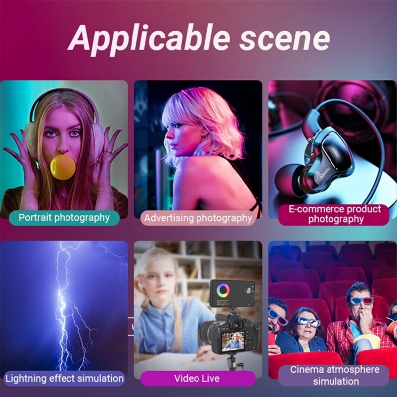 Lampă de fotografie M1SE RGB cu 12 efecte, ecran TFT de 0,96 inci, lumină de umplere de buzunar_voghion.com