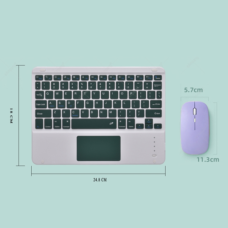 871 9.7 Inch Portable Tablet Bluetooth Keyboard With Touchpad + Mouse Set for iPad(Black + Mouse)_voghion.com