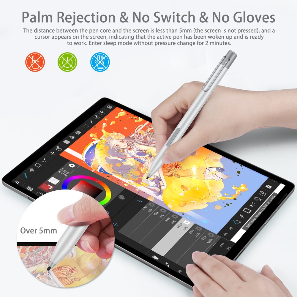 For Microsoft Surface Series Stylus Pen Electronic Pen(Black)_voghion.com
