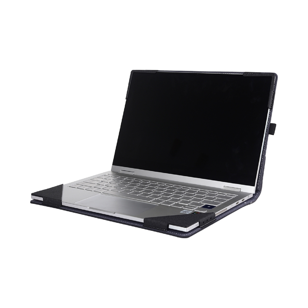 Étui multifonctionnel pour ordinateur portable en cuir PU avec fonction de support, couleur: 15,6 pouces noir_voghion.com