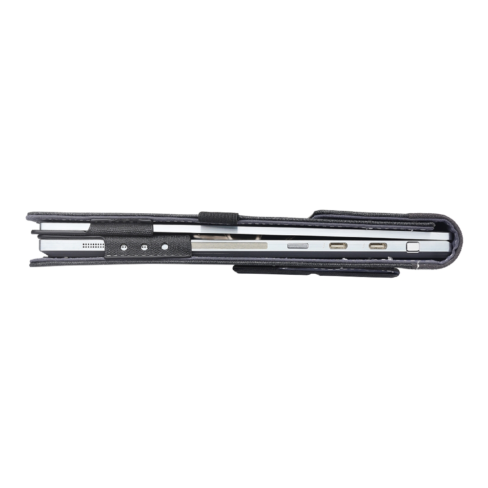 Étui multifonctionnel pour ordinateur portable en cuir PU avec fonction de support, couleur: 15,6 pouces noir_voghion.com