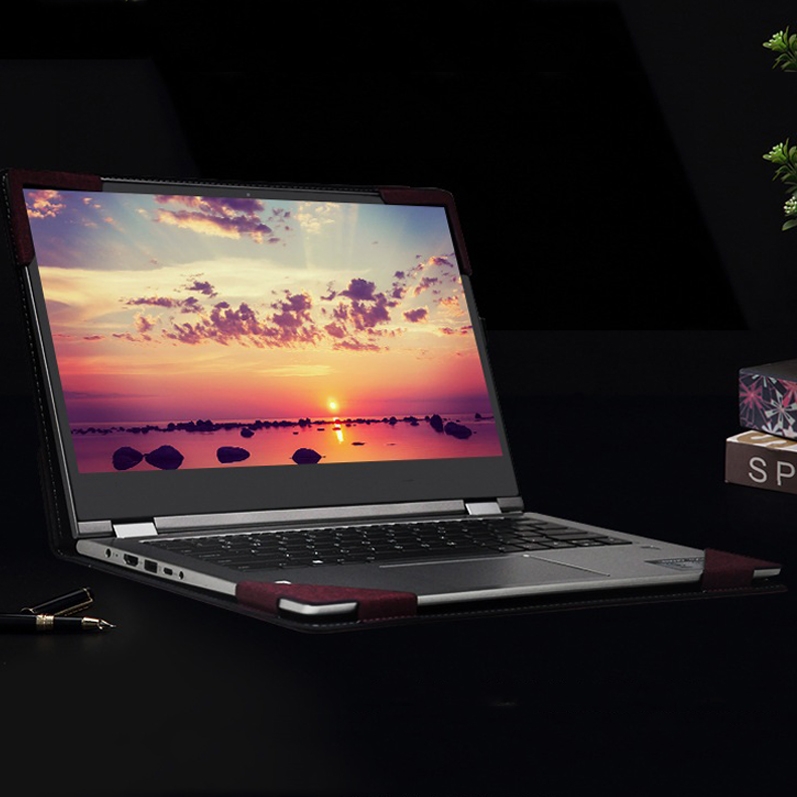 Custodia per laptop in pelle PU per HP Spectre X360 13-AW 13.3 (vino rosso)_voghion.com