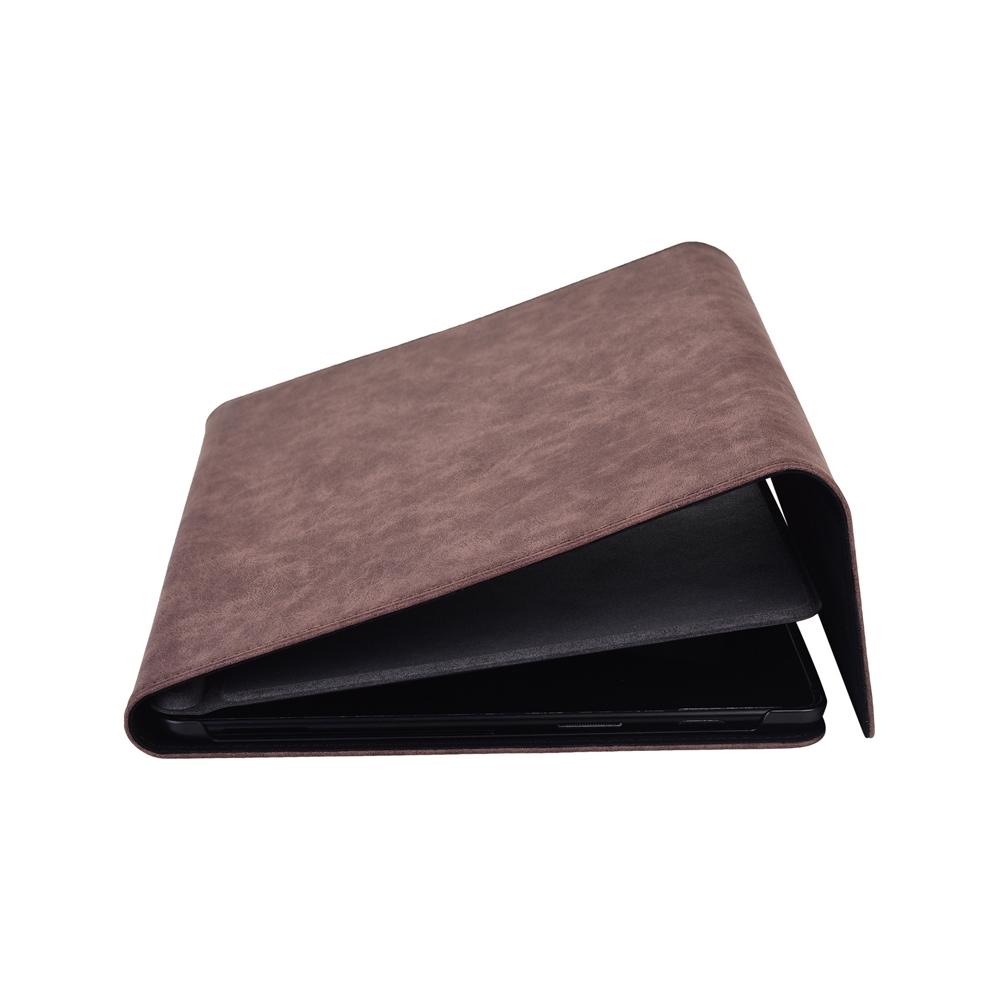 13 inch Leather Tablet Protective Case For Microsoft Surface Pro X, Color: Light Gray + Power Bag_voghion.com