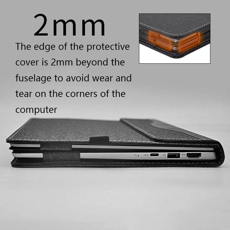 Laptop Anti-Drop Protective Case For Lenovo XiaoXin Air 13(Dark Gray)_voghion.com