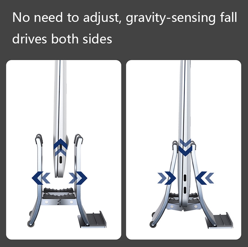 H-type Alloy Laptop Gravity Automatic Storage Rack(Grey)_voghion.com