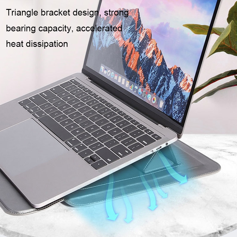 Sac pour ordinateur portable avec support multifonctionnel, taille: 13 pouces (noir)_voghion.com