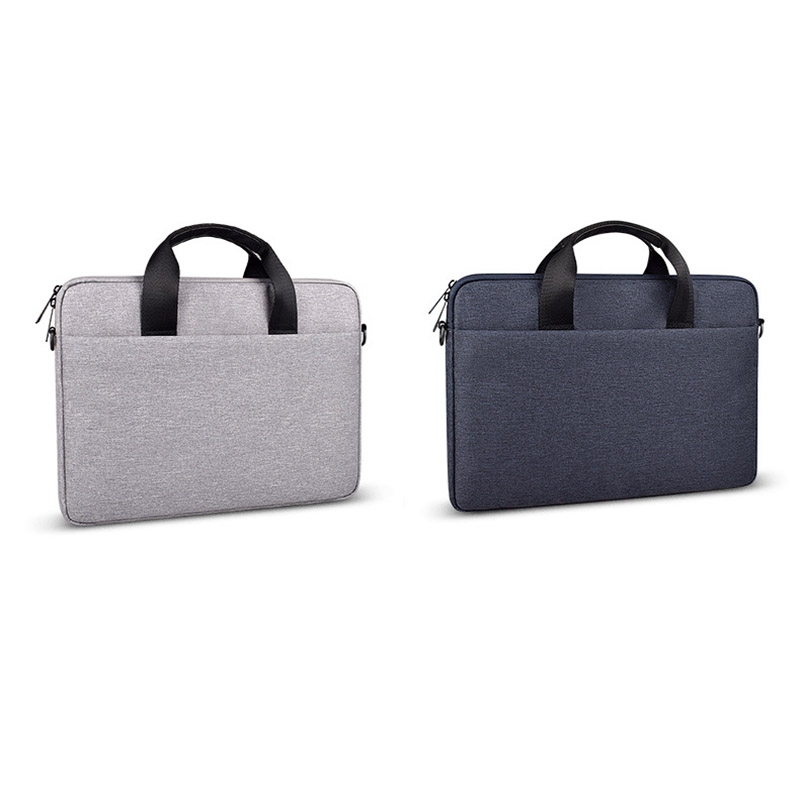 Borsa portatile per laptop monospalla, dimensioni: 13,3 pollici (grigia con tracolla)_voghion.com