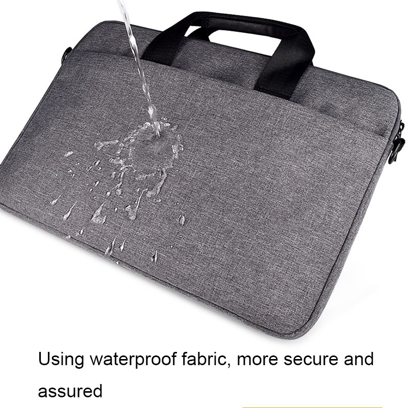 Borsa portatile per laptop monospalla, dimensioni: 13,3 pollici (grigia con tracolla)_voghion.com