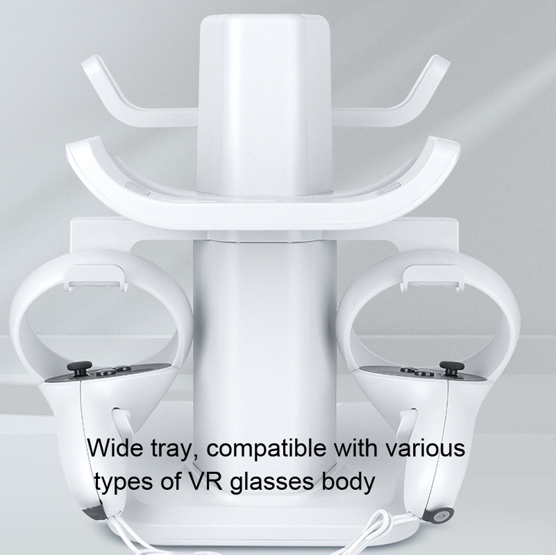 Supporto per visore VR e supporto per controller per Meta Quest 2 (bianco)_voghion.com