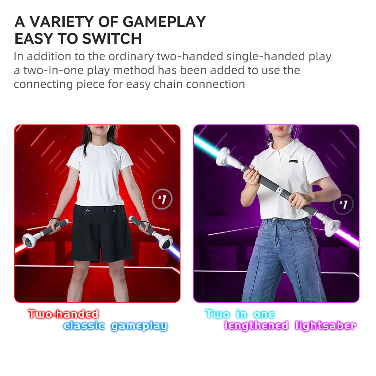 VR krmilniki z dolgim ​​ročajem za Meta Quest 2, igranje iger Beat Saber_voghion.com