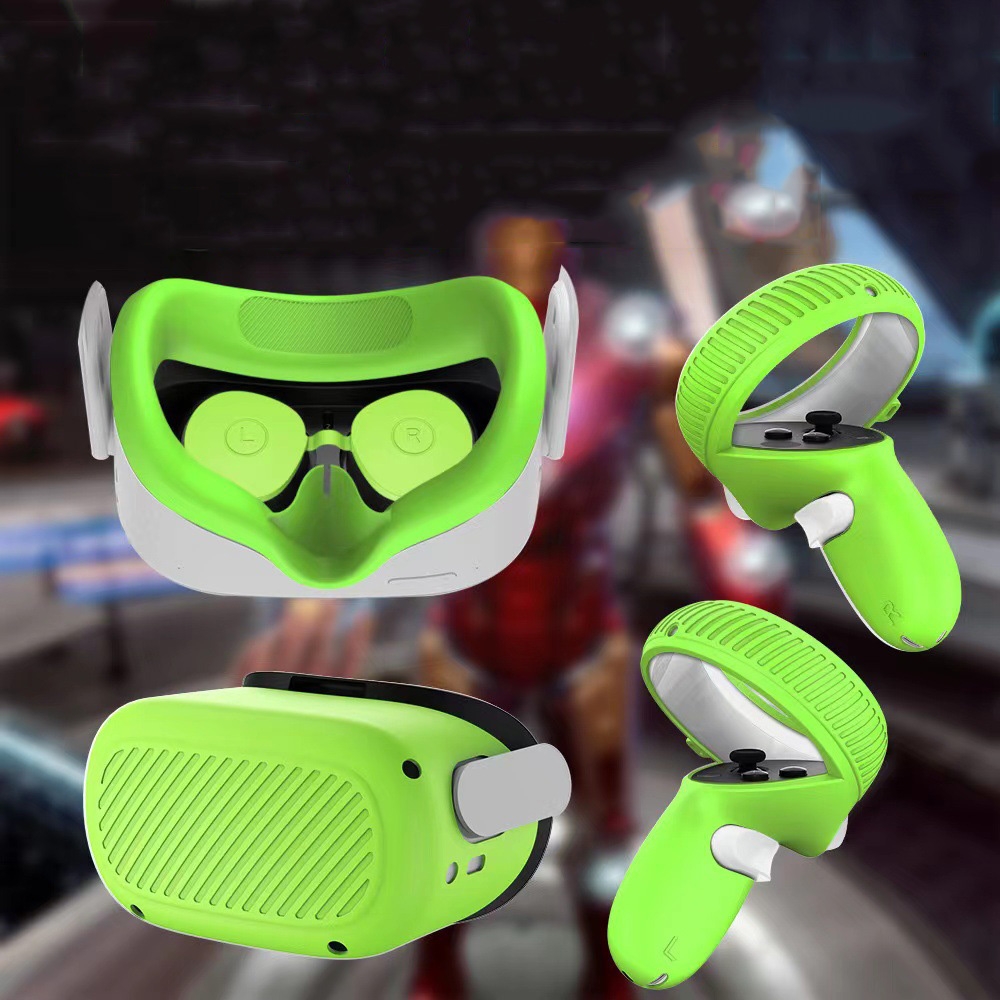 VR-prillide objektiivi ja käepideme kaitseümbris Oculus Quest 2-le (roheline)_voghion.com
