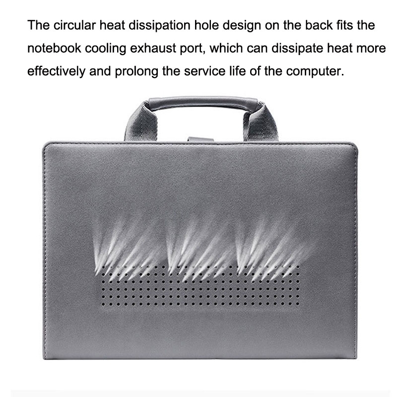 Laptop Bag Protective Case Tote Bag For MacBook Pro 15.4 inch, Color: Dark Gray + Power Bag_voghion.com