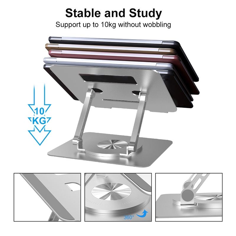 Multifunctional Desktop Foldable Rotating Laptop Cooling Bracket, Spec: SP-88 (Silver)_voghion.com