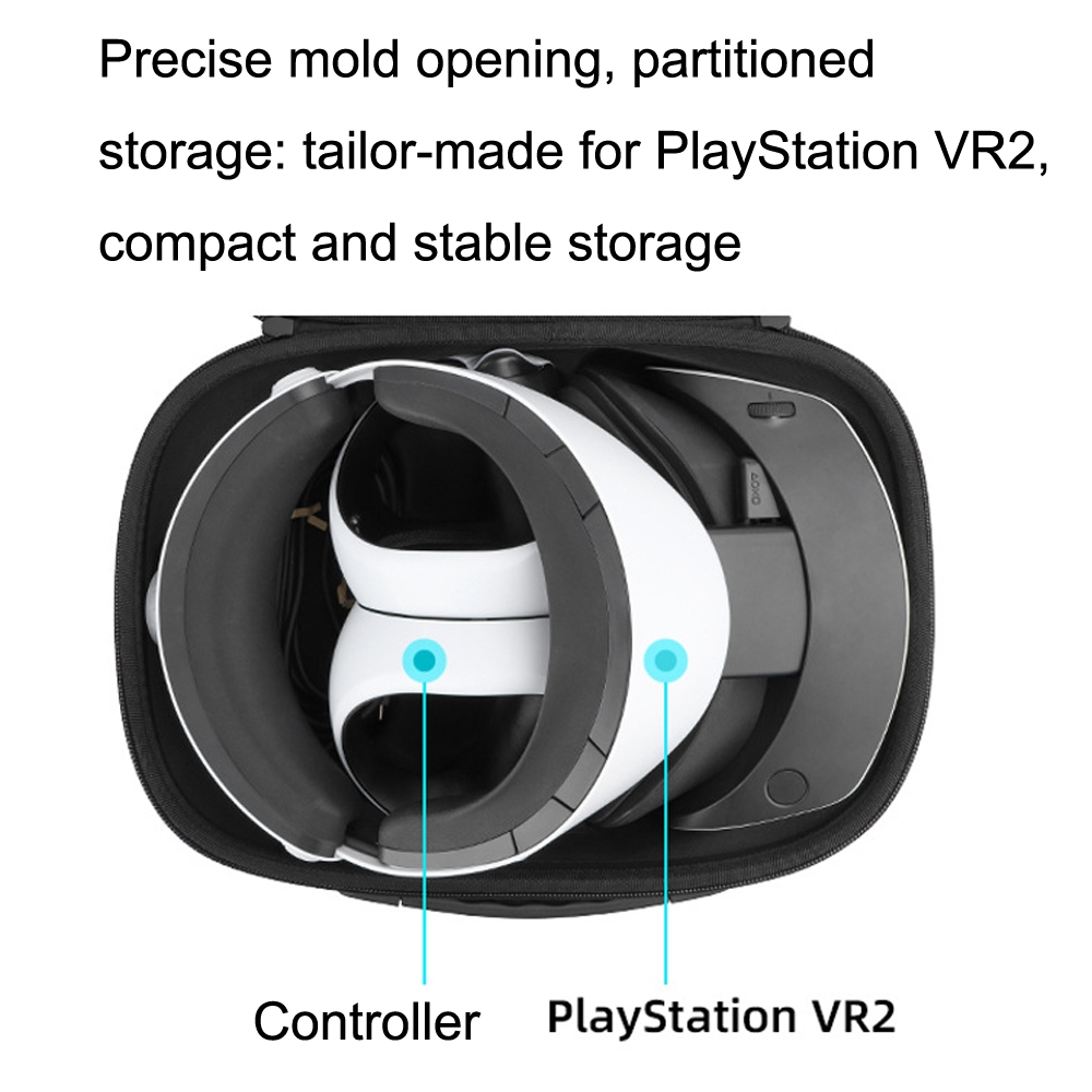 Bolsa de almacenamiento para auriculares y controlador Hifylux PS-BF28 para PlayStation VR2 (negro)_voghion.com