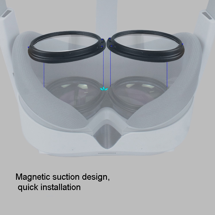 For Pico 4 Myopia Lens Magnetic Eyeglass Frame.Spec: Frame + Anti Blue Light Lens_voghion.com