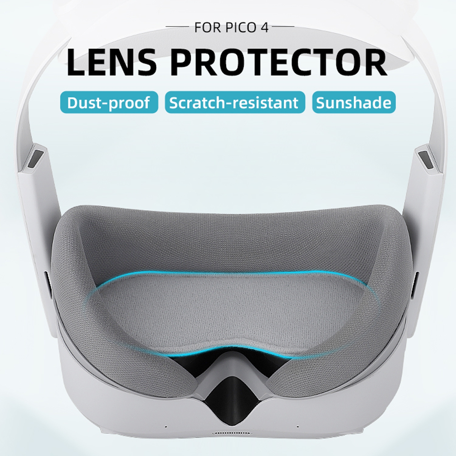 Voor PICO 4 Hifylux PC-ZF17 Lens Protector VR-bril Stofdichte sponspad (lichtgrijs)_voghion.com