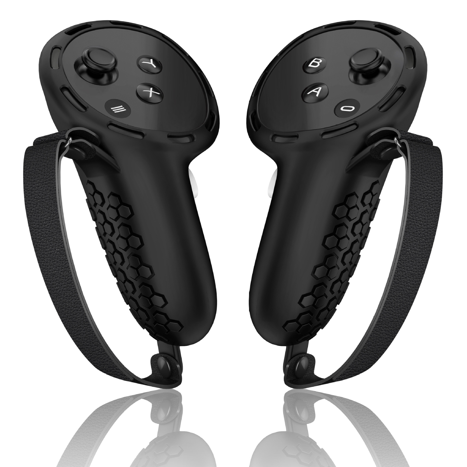 Meta Quest 3 -ohjaimen silikoninen liukumaton suojakansi VR-lisävarusteille (musta)_voghion.com