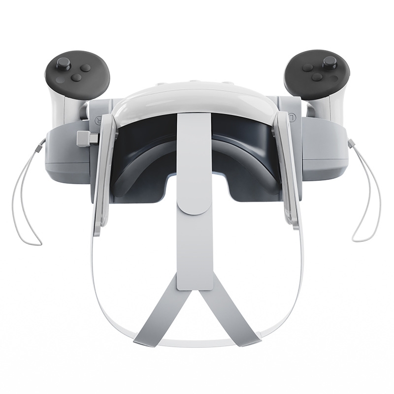 Meta Quest 3 VR -kypärän latausalustalle Seinään kiinnitettävä pikalatausteline LED-ilmaisimella (harmaa valkoinen)_voghion.com