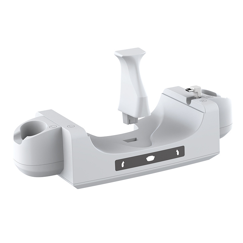 Meta Quest 3 VR -kypärän latausalustalle Seinään kiinnitettävä pikalatausteline LED-ilmaisimella (harmaa valkoinen)_voghion.com
