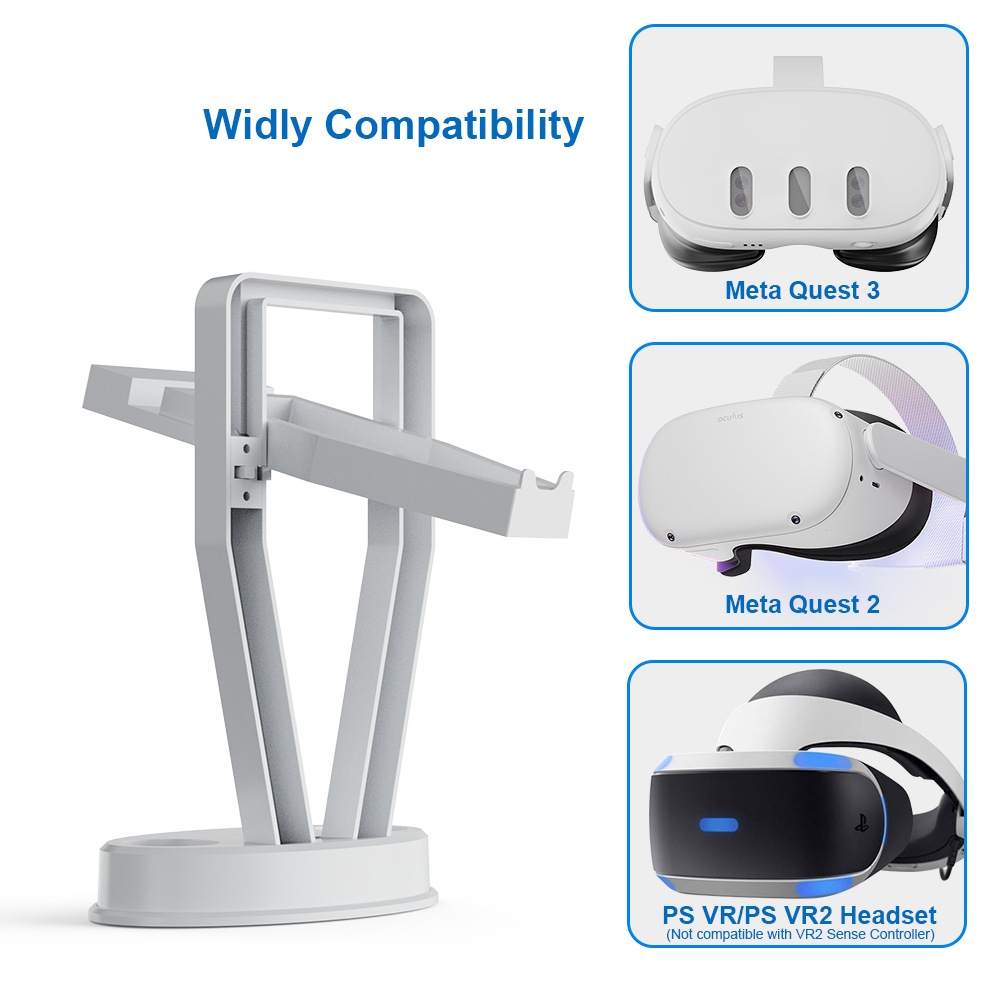 JYS-MQ003 - Soporte para gafas de realidad virtual Meta Quest 3/2, accesorio organizador de escritorio (blanco)_voghion.com