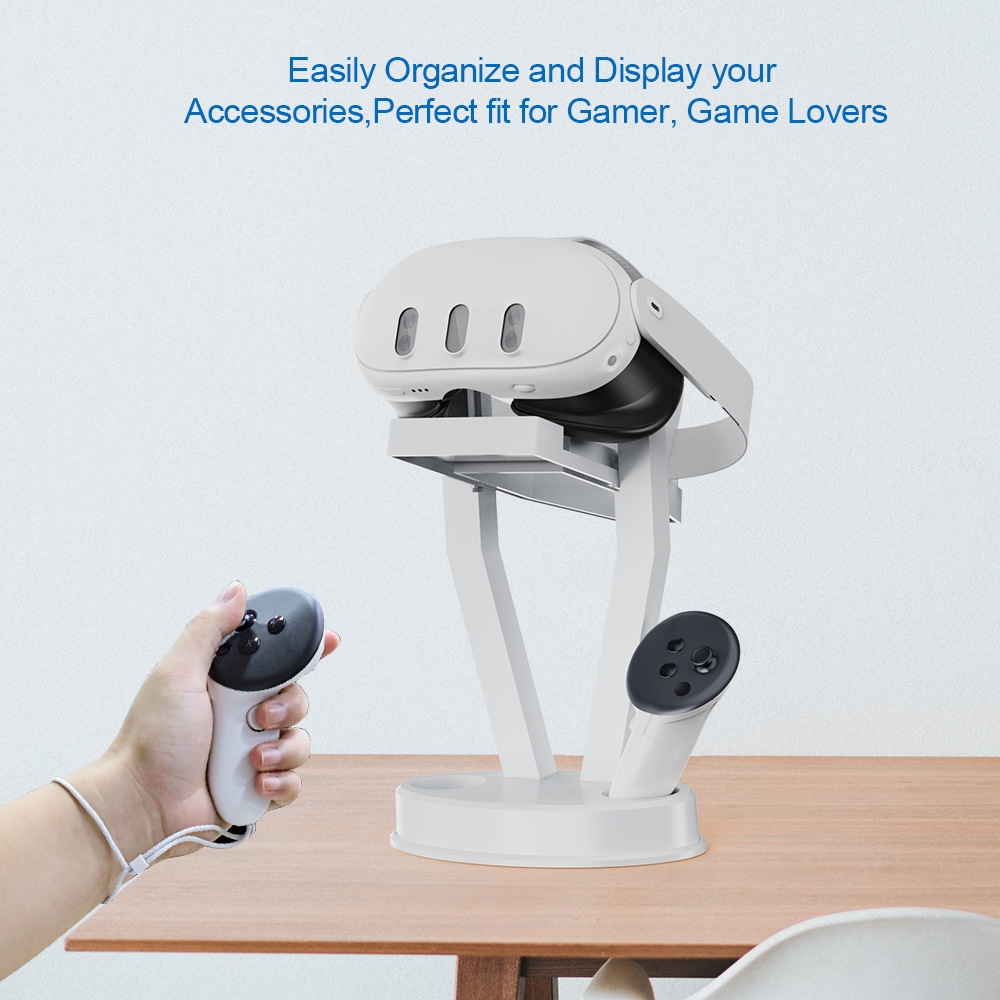 JYS-MQ003 - Soporte para gafas de realidad virtual Meta Quest 3/2, accesorio organizador de escritorio (blanco)_voghion.com
