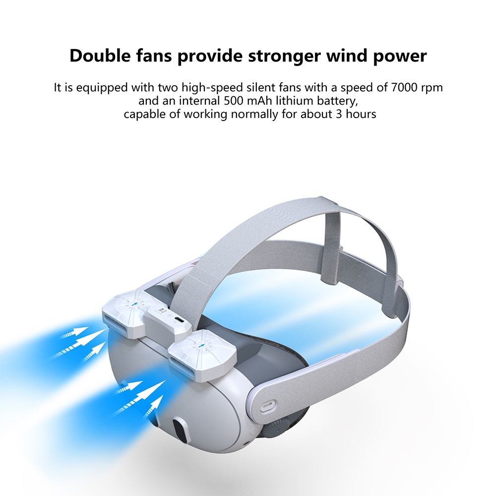 Pentru Meta Quest 3 Mască de schimb cu disipare a căldurii și ventilator, accesorii pentru măști VR anti-aburire_voghion.com