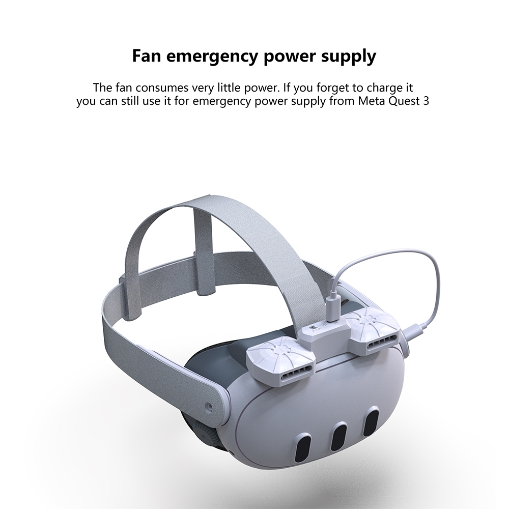 Pentru Meta Quest 3 Mască de schimb cu disipare a căldurii și ventilator, accesorii pentru măști VR anti-aburire_voghion.com
