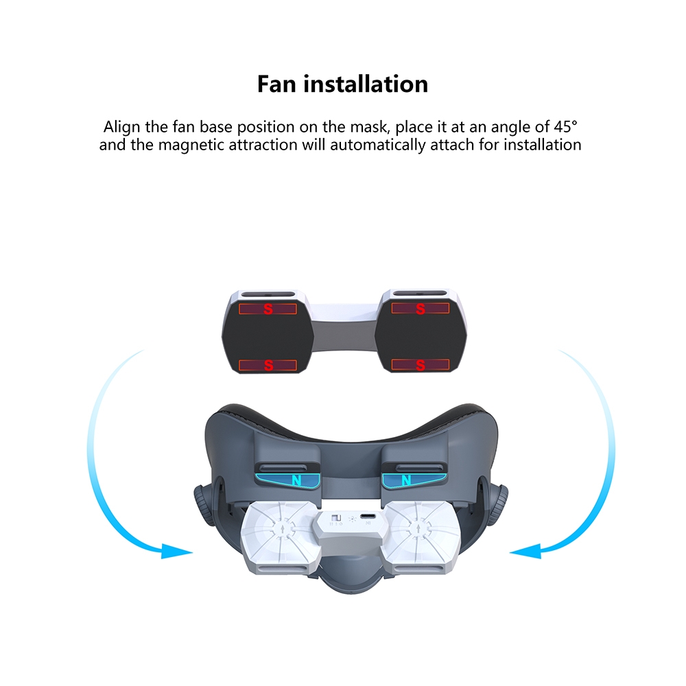 Pentru Meta Quest 3 Mască de schimb cu disipare a căldurii și ventilator, accesorii pentru măști VR anti-aburire_voghion.com
