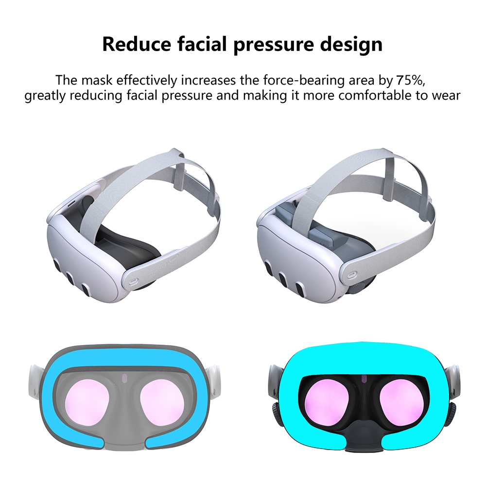 For Meta Quest 3 justerbar erstatningsøyemaske VR Blackout myk erstatnings ansiktsmaskesett_voghion.com