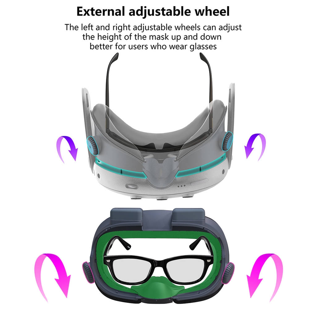 For Meta Quest 3 justerbar erstatningsøyemaske VR Blackout myk erstatnings ansiktsmaskesett_voghion.com