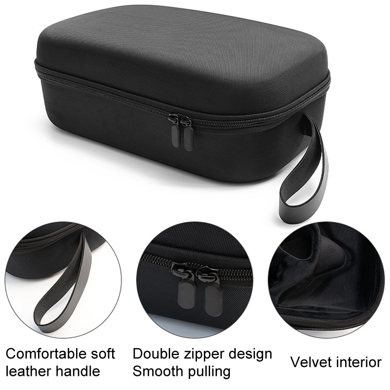 Para Meta Quest 2 / 3 VR Óculos Integrados Armazenamento Estojo Protetor Portátil Rígido Bolsa (Preto)_voghion.com