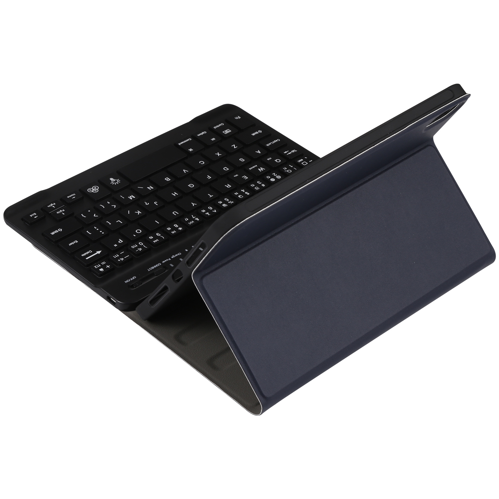 A06S Detachable Lambskin Texture Ultra-thin TPU Backlight Bluetooth Keyboard Leather Tablet Case with Stand For iPad mini 6 (Blue)_voghion.com